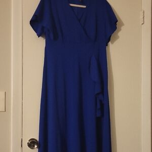 Chic Asymmetrical Blue Dress